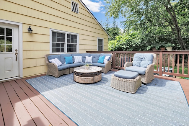 206 Beacon Hill Rd, Trumbull, CT 06611 - wooden deck featuring an outdoor living space