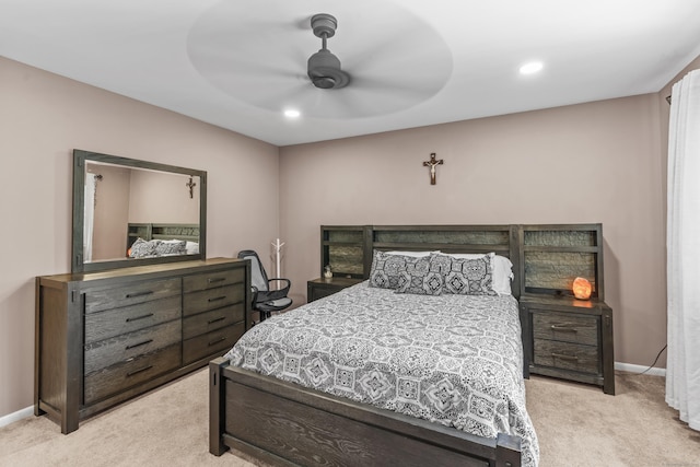60 Alvord Ln Apt 19, Stamford, CT 06902 - carpeted bedroom with a ceiling fan and recessed lighting