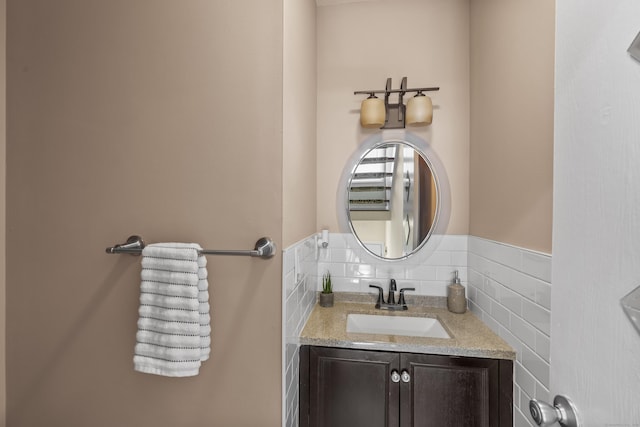 60 Alvord Ln Apt 19, Stamford, CT 06902 - bathroom featuring vanity and tile walls