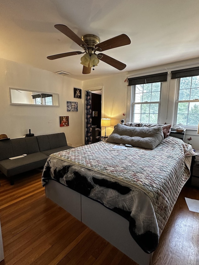 54 Carmel St, Hamden, CT 06518 - bedroom with wood finished floors and ceiling fan