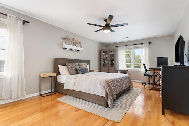 41 Arlington Rd, Stamford, CT 06902 - bedroom featuring light wood-type flooring, an office area, and a ceiling fan
