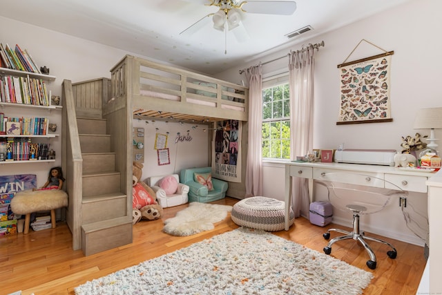 41 Arlington Rd, Stamford, CT 06902 - bedroom featuring wood finished floors, an office area, and ceiling fan