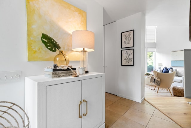 274 Nod Rd, Ridgefield, CT 06877 - hallway featuring light tile patterned flooring and baseboards