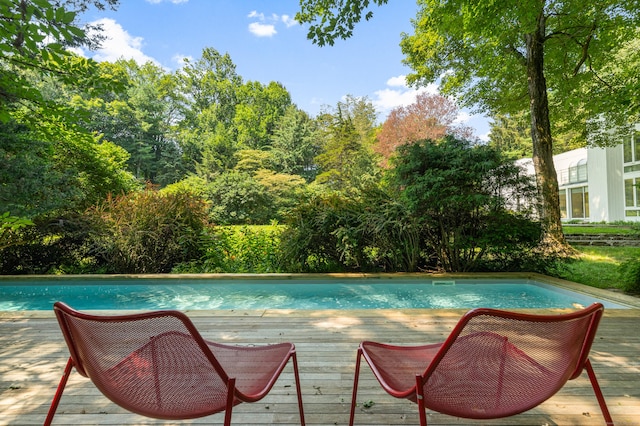 274 Nod Rd, Ridgefield, CT 06877 - outdoor pool with a wooden deck