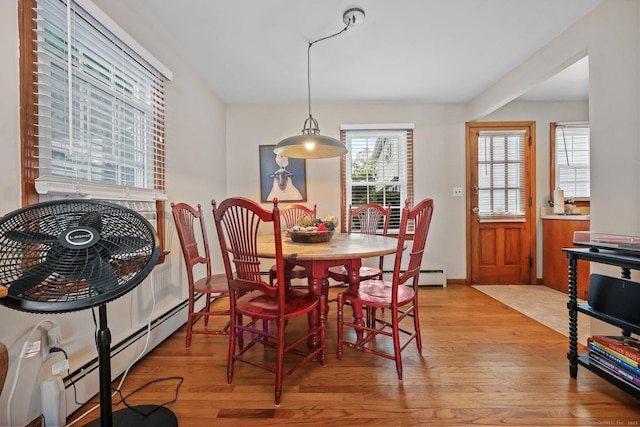 6 Fern St, Norwalk, CT 06854 - dining room with a baseboard radiator and light wood finished floors