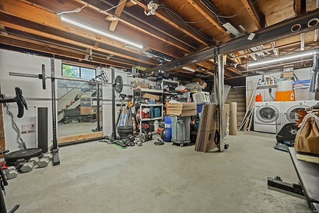 6 Fern St, Norwalk, CT 06854 - below grade area featuring washing machine and clothes dryer