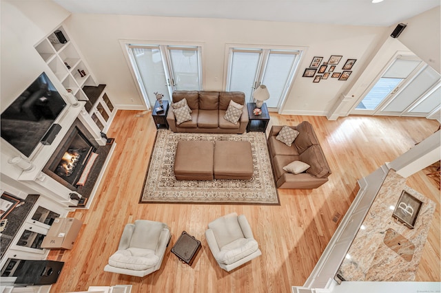 28 Aldo Dr, Woodbridge, CT 06525 - living area with wood finished floors and baseboards