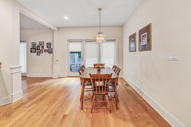 28 Aldo Dr, Woodbridge, CT 06525 - dining space with light wood-style flooring, a chandelier, and recessed lighting