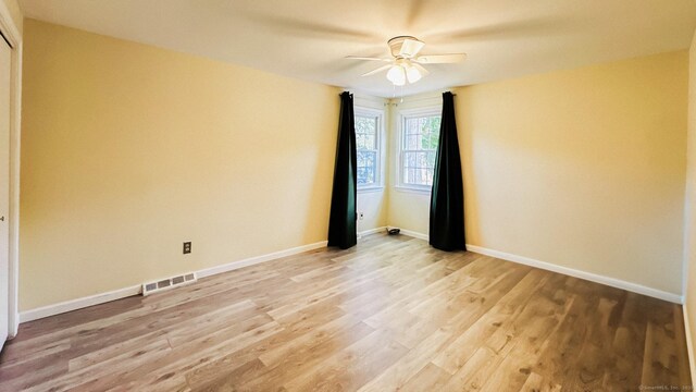 151 Stevenson Rd, Meriden, CT 06451 - unfurnished room with ceiling fan and light wood-style floors