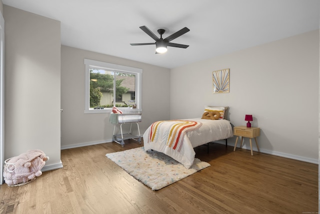 518 Iroquois Ln Unit A, Stratford, CT 06614 - bedroom with wood finished floors and a ceiling fan