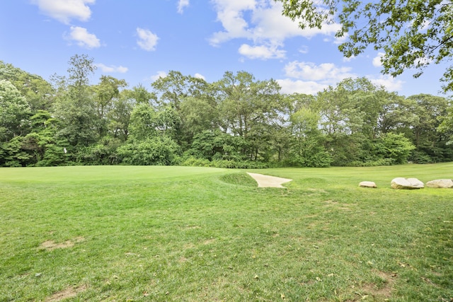 518 Iroquois Ln Unit A, Stratford, CT 06614 - view of grassy yard featuring golf course view and view of wooded area