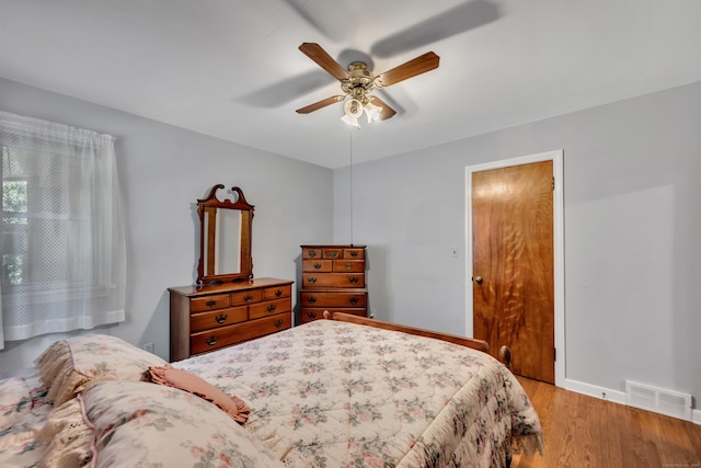 33 Hazel Ave, Naugatuck, CT 06770 - bedroom with light wood-style floors and ceiling fan