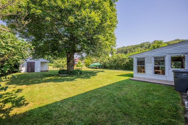 33 Hazel Ave, Naugatuck, CT 06770 - view of grassy yard featuring a shed