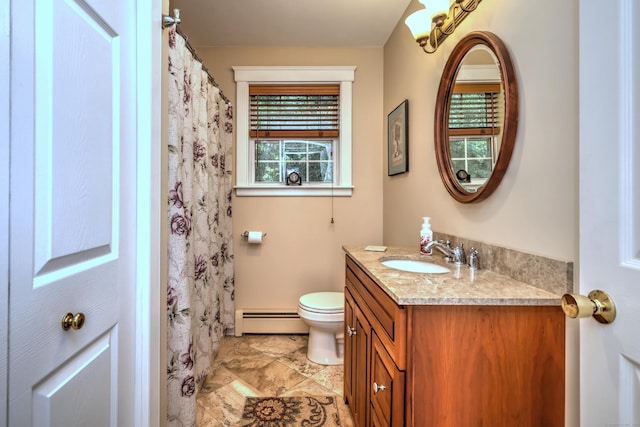67 Nicole Dr, Naugatuck, CT 06770 - bathroom featuring a baseboard heating unit and vanity