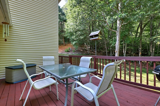 67 Nicole Dr, Naugatuck, CT 06770 - wooden deck featuring outdoor dining area