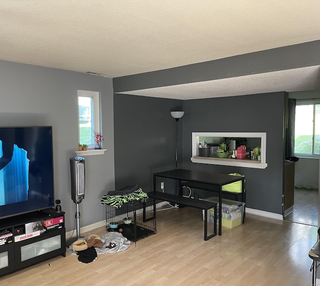 122 Trolley Crossing Ln Unit 122, Middletown, CT 06457 - living area featuring wood finished floors and a textured ceiling