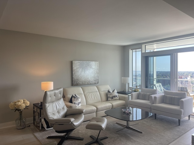 1 Broad St Unit Ph 26E, Stamford, CT 06901 - living room with wood finished floors and plenty of natural light