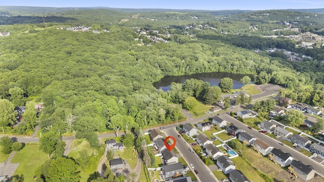 20 Society Hill Rd, Waterbury, CT 06704 - aerial view of property and surrounding area featuring a forest and a large body of water