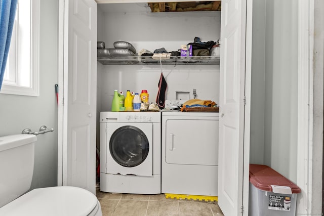 20 Society Hill Rd, Waterbury, CT 06704 - laundry room with independent washer and dryer and light tile patterned flooring