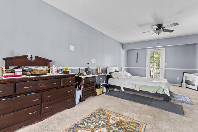 20 Society Hill Rd, Waterbury, CT 06704 - bedroom featuring light carpet, access to outside, and a ceiling fan