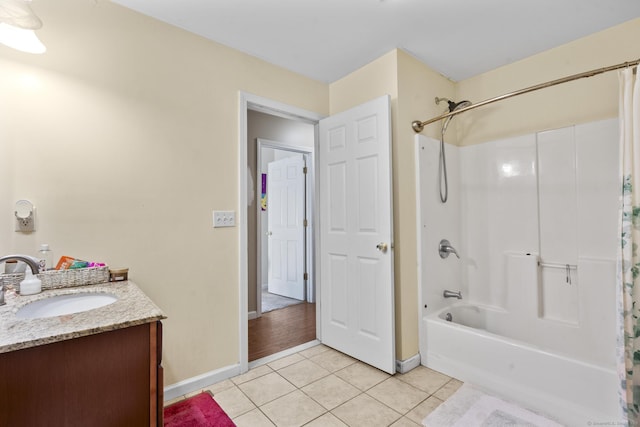 20 Society Hill Rd, Waterbury, CT 06704 - full bathroom with tile patterned floors, shower / tub combo, and vanity