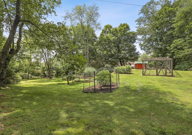 223 N St, Ridgefield, CT 06877 - view of green lawn with an outdoor structure
