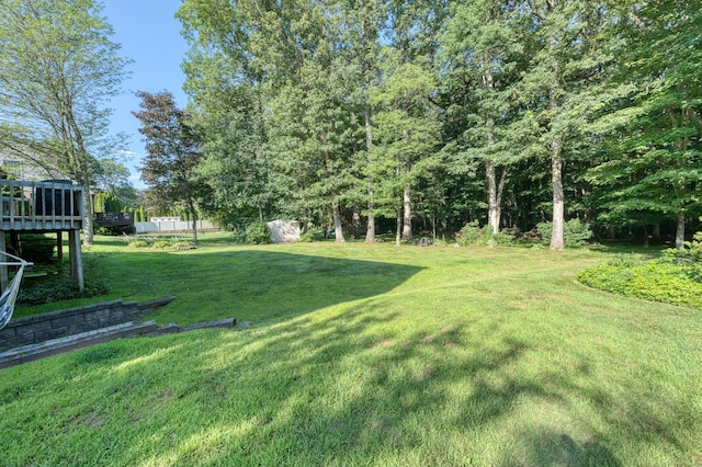 279 Annelise Ave, Southington, CT 06489 - view of grassy yard with a wooden deck