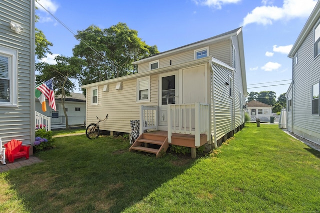 30 Hartford Ave Unit A, Old Lyme, CT 06371 - back of house with a wooden deck