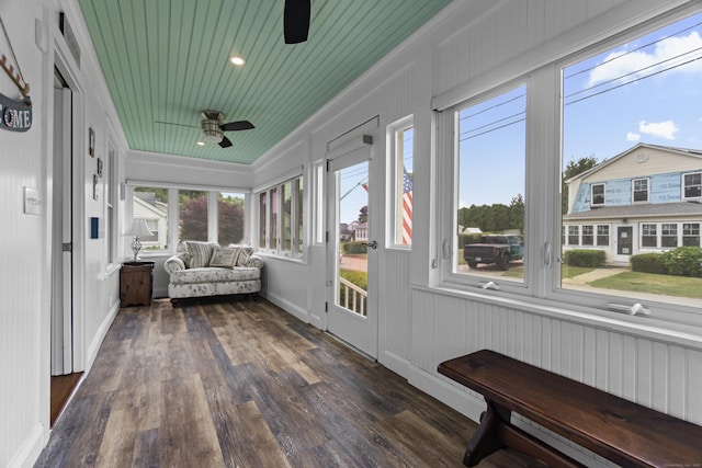 30 New Britain Rd, Old Lyme, CT 06371 - sunroom featuring ceiling fan