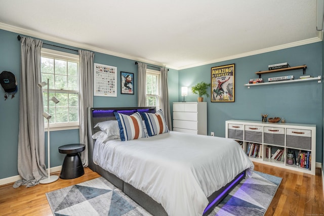 341 W Mountain Rd, Simsbury, CT 06092 - bedroom featuring wood finished floors and crown molding