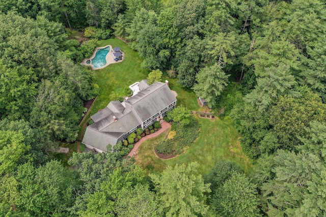 341 W Mountain Rd, Simsbury, CT 06092 - aerial view of property's location with a pool area
