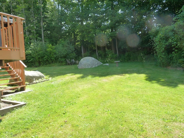 83 Nutmeg Dr, Torrington, CT 06790 - view of grassy yard with stairway