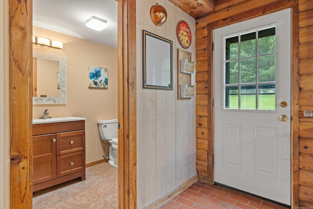 40 Devonshire Dr, Waterford, CT 06385 - entryway featuring a sink and light tile patterned flooring