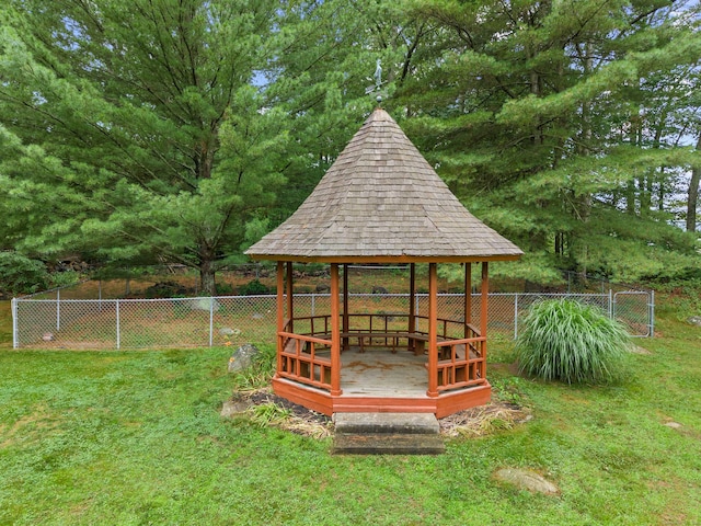 40 Devonshire Dr, Waterford, CT 06385 - fenced backyard with a gazebo and a deck