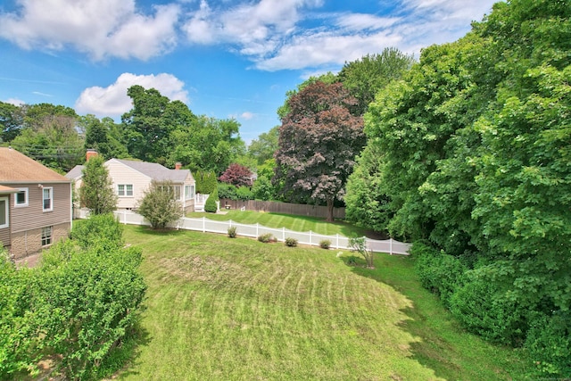 5338 Main St, Trumbull, CT 06611 - fenced backyard featuring view of scattered trees