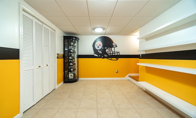 53 Princeton Dr, Middletown, CT 06457 - exercise room with a drop ceiling and baseboards