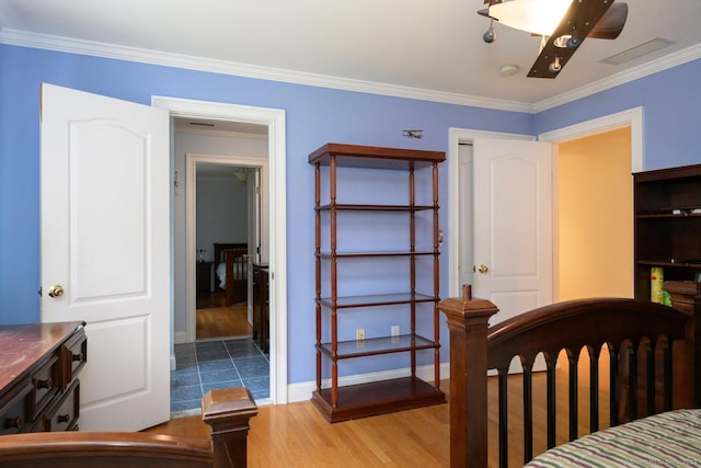 20 Portage Xing, Farmington, CT 06032 - bedroom with light wood-style flooring and ornamental molding