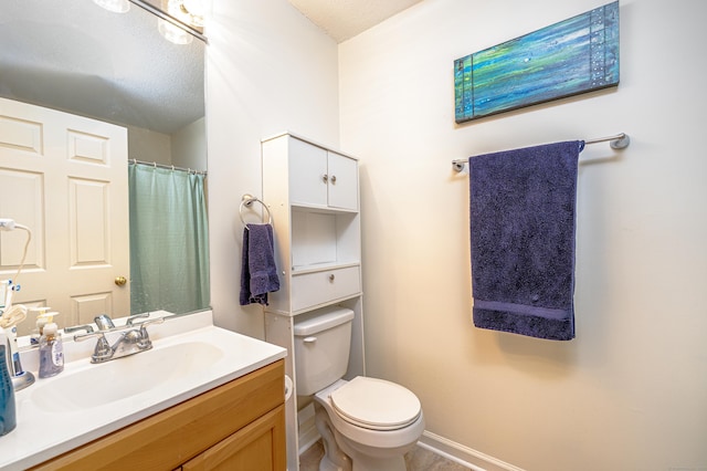 708 Lake Vista Dr Unit 708, East Hampton, CT 06424 - bathroom featuring vanity, a textured ceiling, and a shower with curtain
