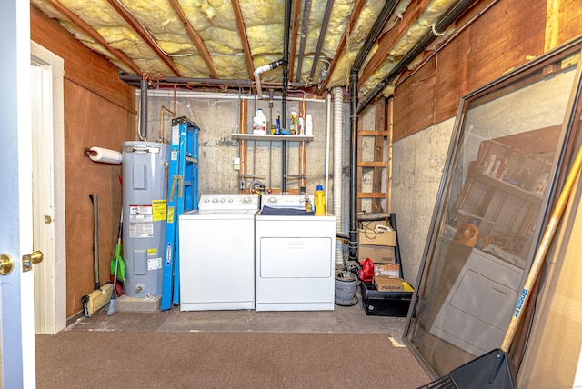 708 Lake Vista Dr Unit 708, East Hampton, CT 06424 - laundry room featuring electric water heater and independent washer and dryer
