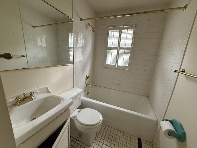 27 Longview Ave, Fairfield, CT 06824 - full bathroom featuring tub / shower combination, vanity, and tile patterned floors