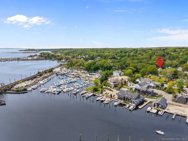 2 Ashby St, Groton, CT 06355 - drone / aerial view of a marina and a nearby body of water