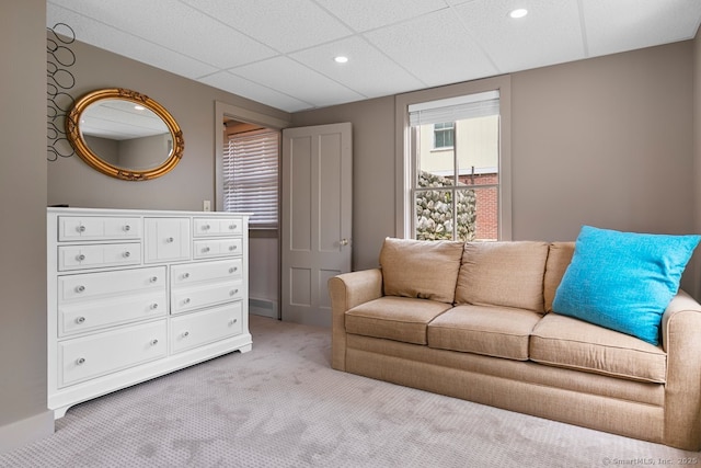 2 Ashby St, Groton, CT 06355 - living area featuring light colored carpet and recessed lighting