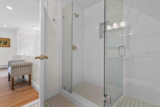 2 Ashby St, Groton, CT 06355 - bathroom with a stall shower and recessed lighting