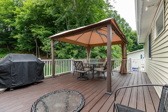 28 Musket Ridge Rd, New Fairfield, CT 06812 - deck featuring outdoor dining space, a gazebo, and grilling area