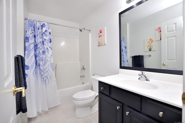 32 Arlington Dr, Avon, CT 06001 - bathroom featuring vanity, tile patterned flooring, and shower / bath combination with curtain