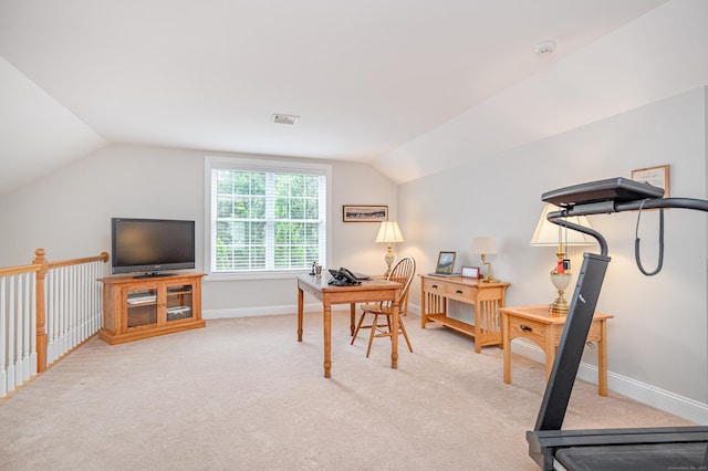199 Meadow Brook Rd Unit 199, Oxford, CT 06478 - office area with vaulted ceiling and light colored carpet