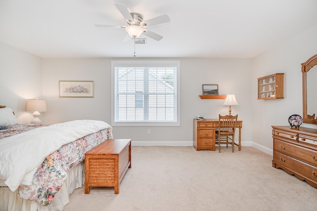 199 Meadow Brook Rd Unit 199, Oxford, CT 06478 - bedroom with light colored carpet, an office area, and ceiling fan