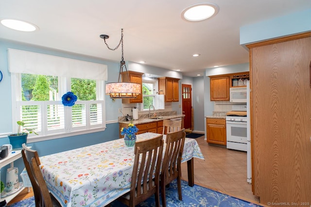 2 Oak Ter, Stratford, CT 06614 - dining area featuring light tile patterned floors and recessed lighting