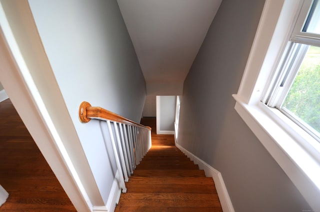 954 Birmingham St, Bridgeport, CT 06606 - stairs with wood finished floors and baseboards
