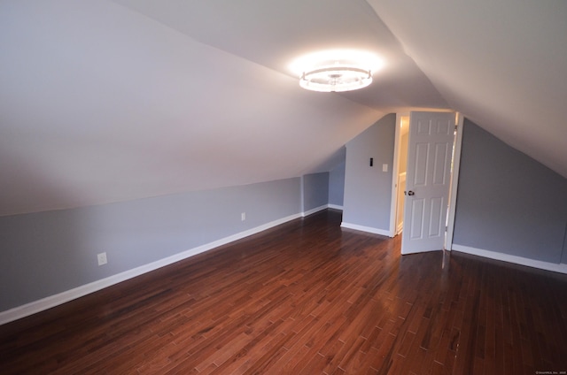171 Wake St, Bridgeport, CT 06610 - additional living space featuring dark wood-style flooring and vaulted ceiling